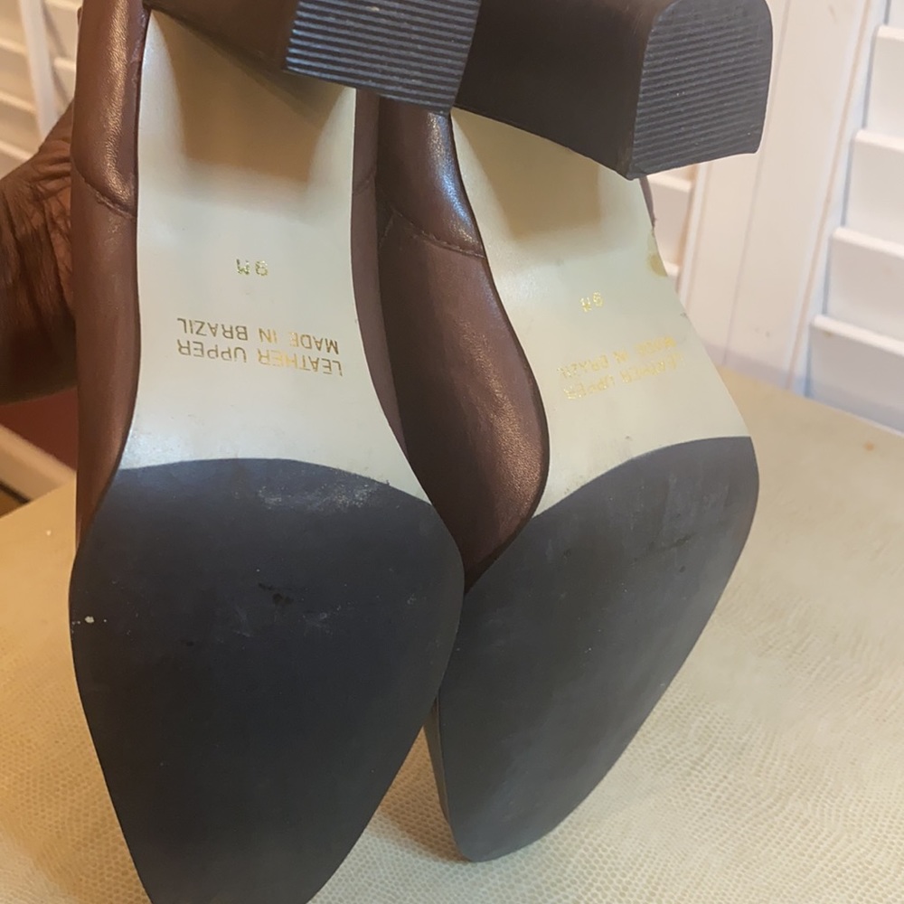 Bruno Valenti Brown Leather Booties - Picture 8 of 9